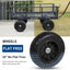 Carrito jardín acero neumáticos 10pulg 880lb mango