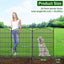 10 Paneles Valla Jardín 40pulg x 23.6ft Metal