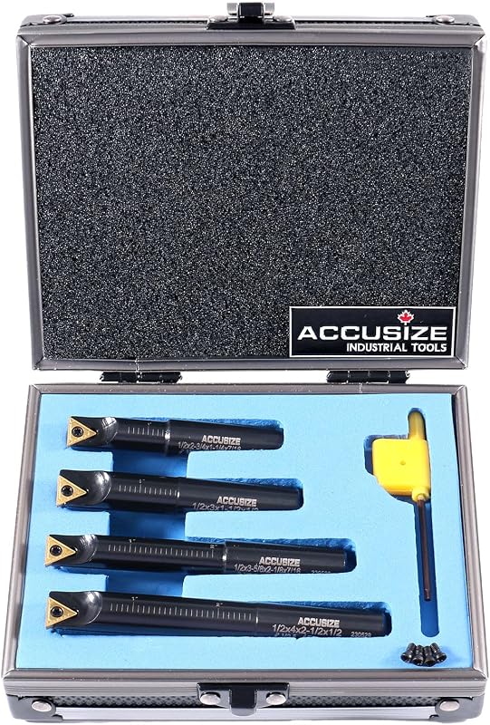 Set 4 barras mandrinar 1/2pulg carburo Tcmt21.50 90grados