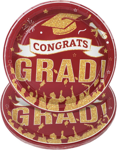 Platos papel graduación 9pulg sirve 50
