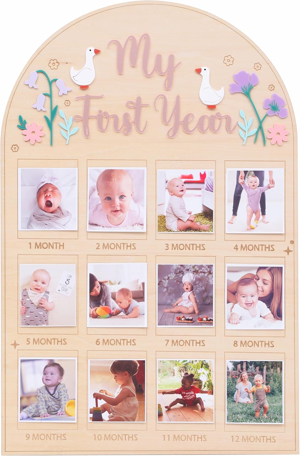 Pizarra de fotos ganso para recién nacidos 1-12 meses