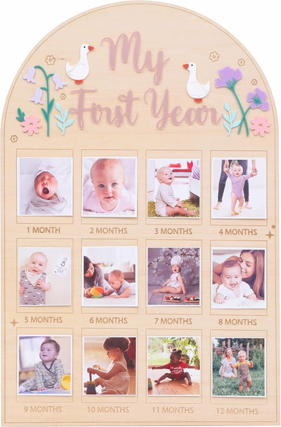 Pizarra de fotos ganso para recién nacidos 1-12 meses