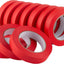 10 Rollos Cinta Adhesiva Roja 1" x55yd