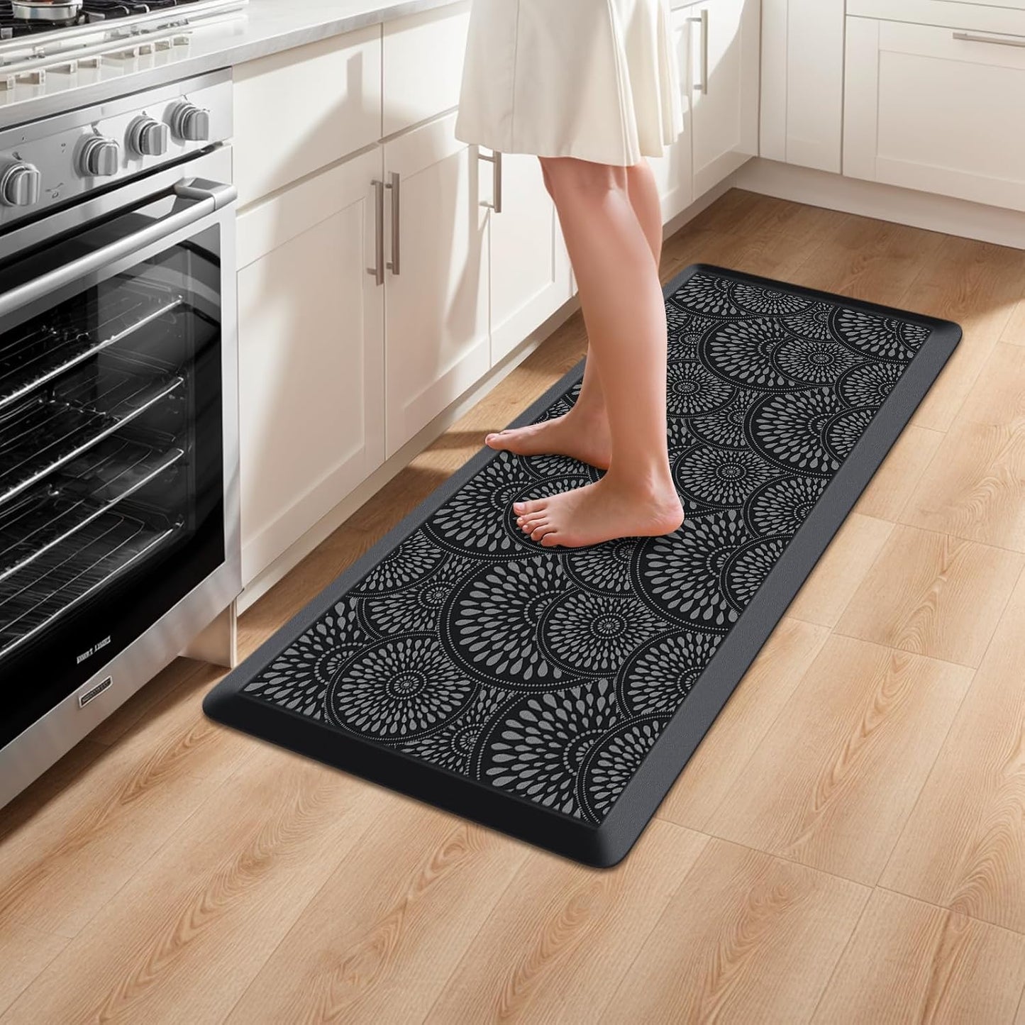 Tapete cocina 17.3x39pulg espuma pie antideslizante negro