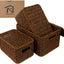 Cestas mimbre apilables con tapa set 3