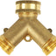 Divisor manguera latón 3/4" adaptador en Y pack 2
