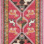 Alfombra área abstracta 2x3ft rosa/beige