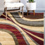 Alfombra rectangular 2'2"x3'1" beige/rojo