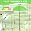 3 Pzas Sombrilla Jardín Pantalla Ajustable 35x23pulg