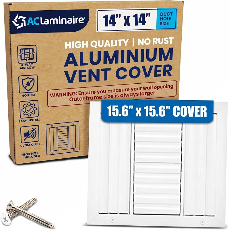Difusor aire aluminio 3 vías hoja curvada ajustable