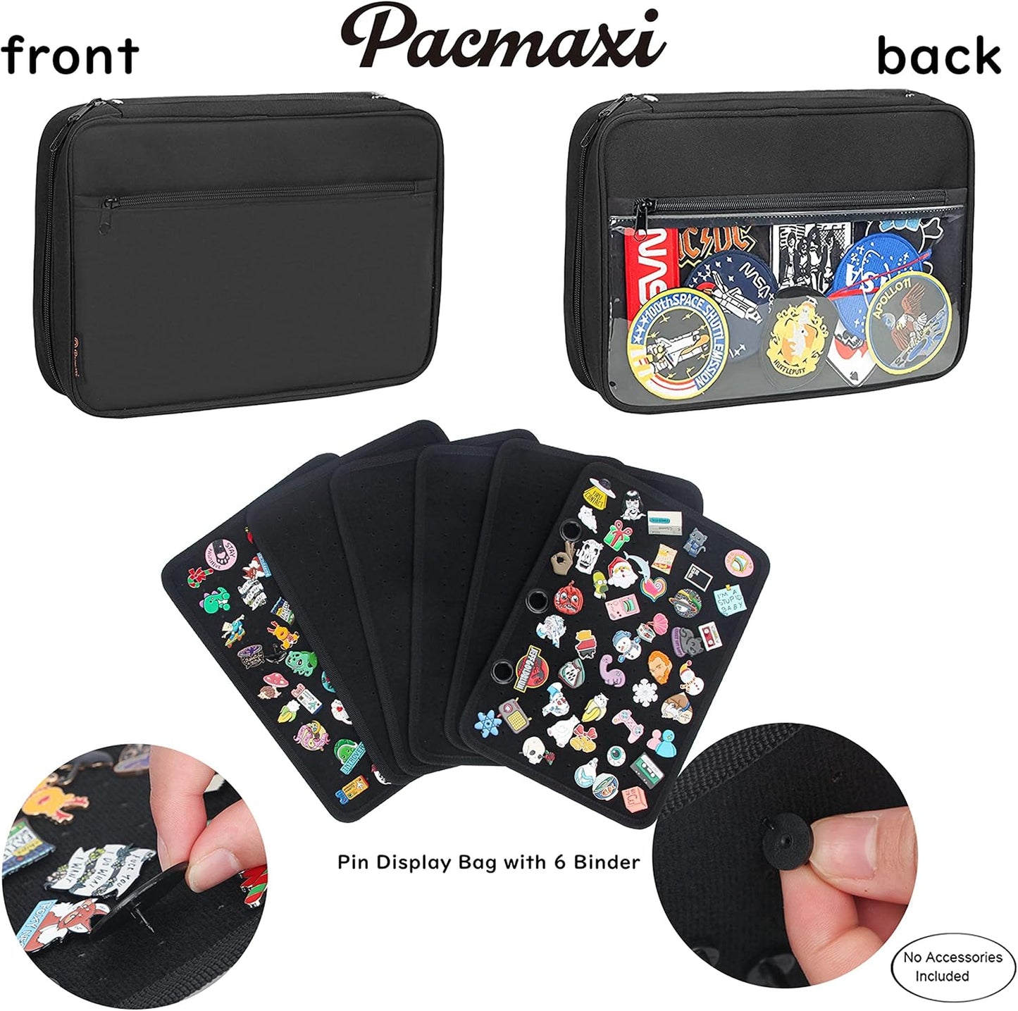 Estuche transporte pines con paginas exhibicion