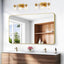 Espejo baño dorado 55x36pulg rectangular moderno