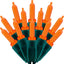100 Luces LED Navidad Naranja T5 33pies Cable Verde