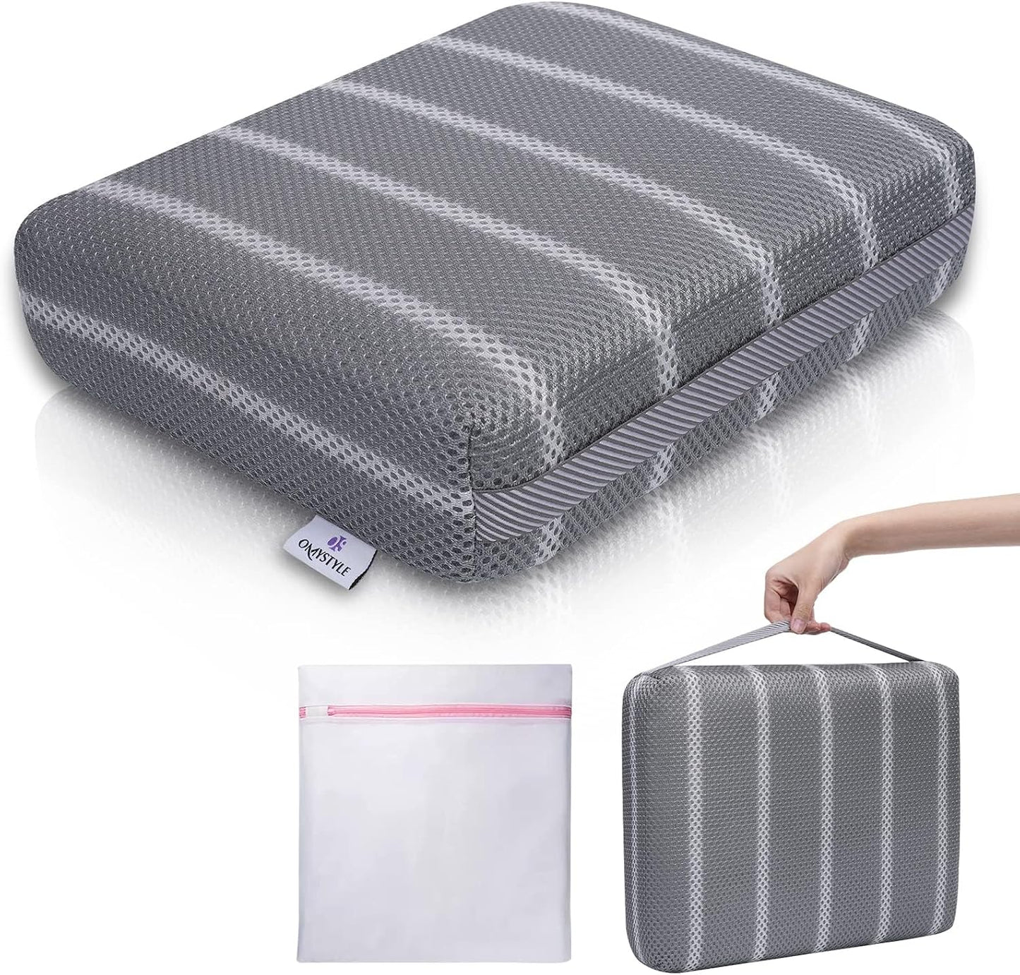 Cojín hidromasaje 16x12pulg funda malla 4D antiderrap
