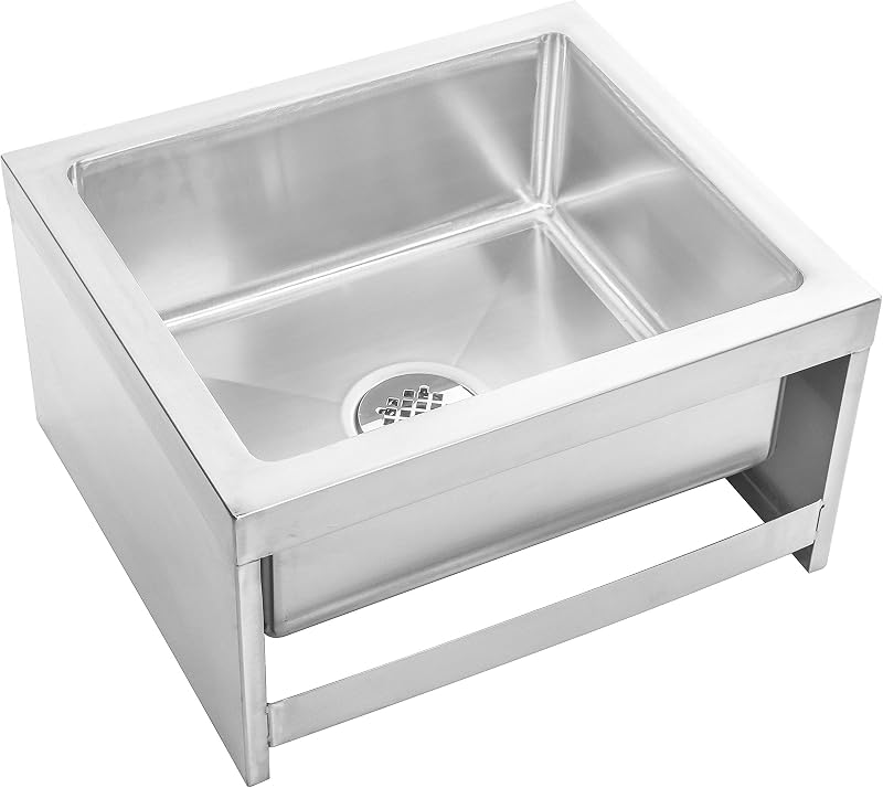 Fregadero piso acero inox 304 NSF 19x22x12