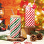 6 Vasos Navidad 16oz con Tapas Bambú para Café Helado