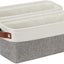 Canastas almacenamiento tela 15x6x5.5pulg inodoro 2pzas blanco