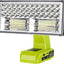 Luz trabajo LED 40W inalámbrica Ryobi 18V con USB y