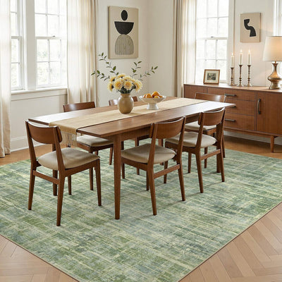 Alfombra área 6x9 lavable neutra moderna antideslizante