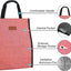 Bolsa almuerzo mujer aislada reutiliz. con bolsillo rosa