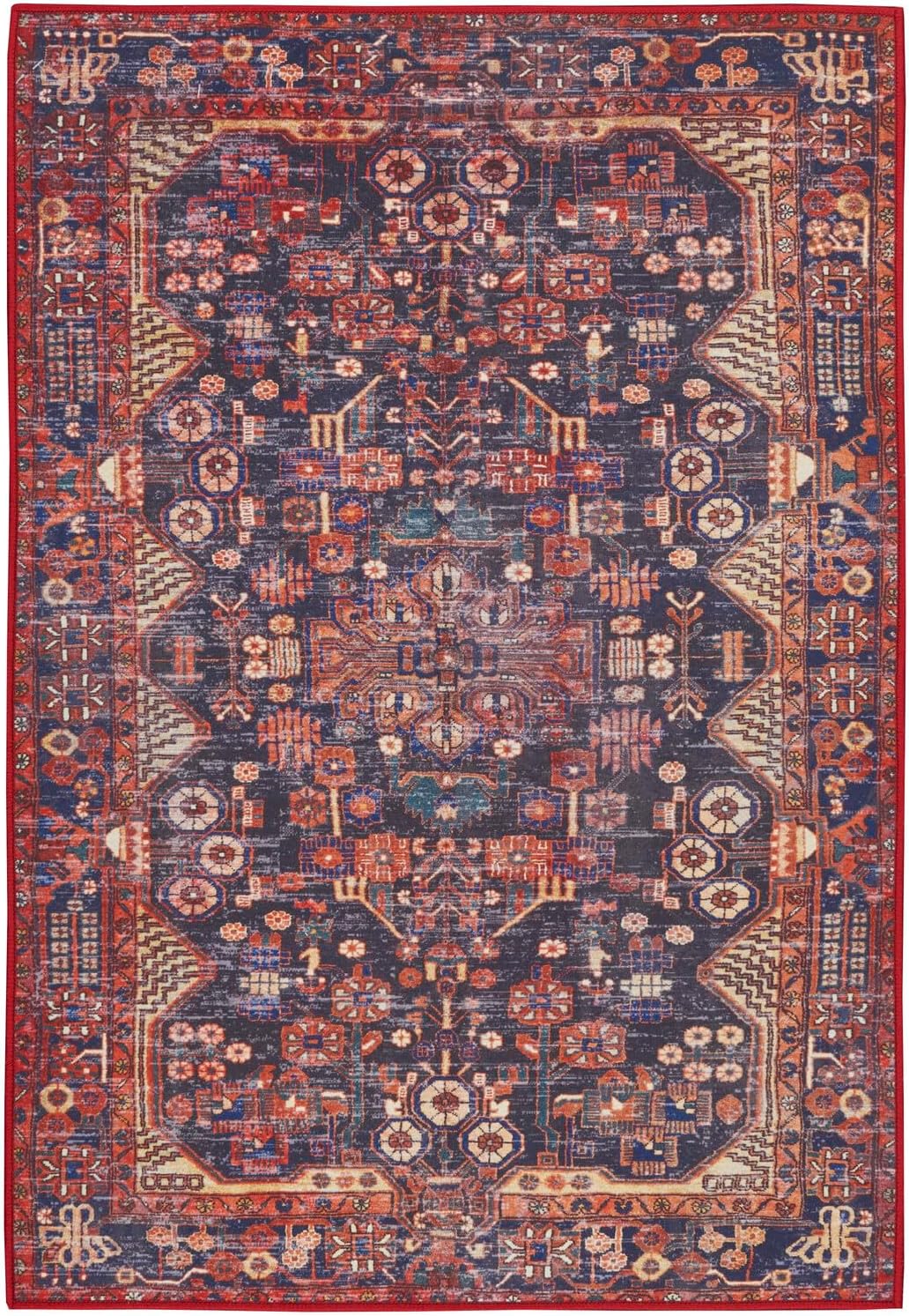 Alfombra roja 2x3ft para dormitorio sala comedor