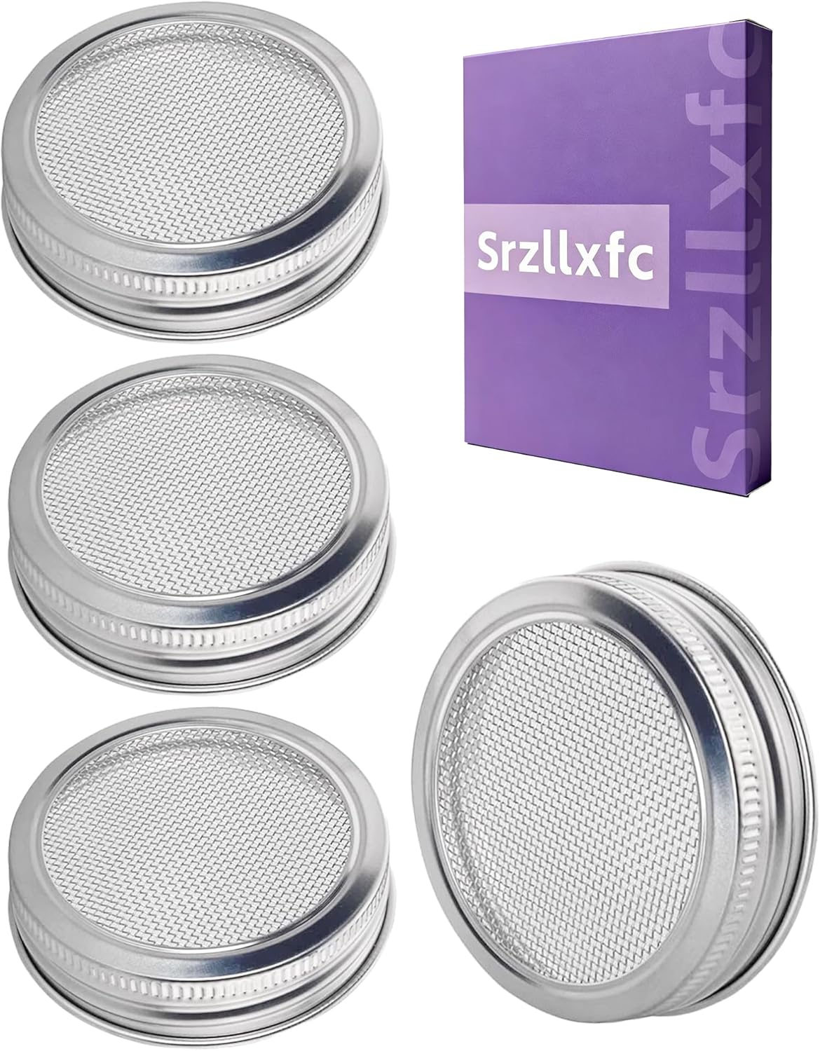 Set 4 tapas acero inox 3.4pulg para germinación