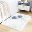 Alfombra piel sintética blanca 2x3ft lavable dormitorio