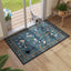 Tapete bohemio antideslizante 2x3ft entrada cocina azul