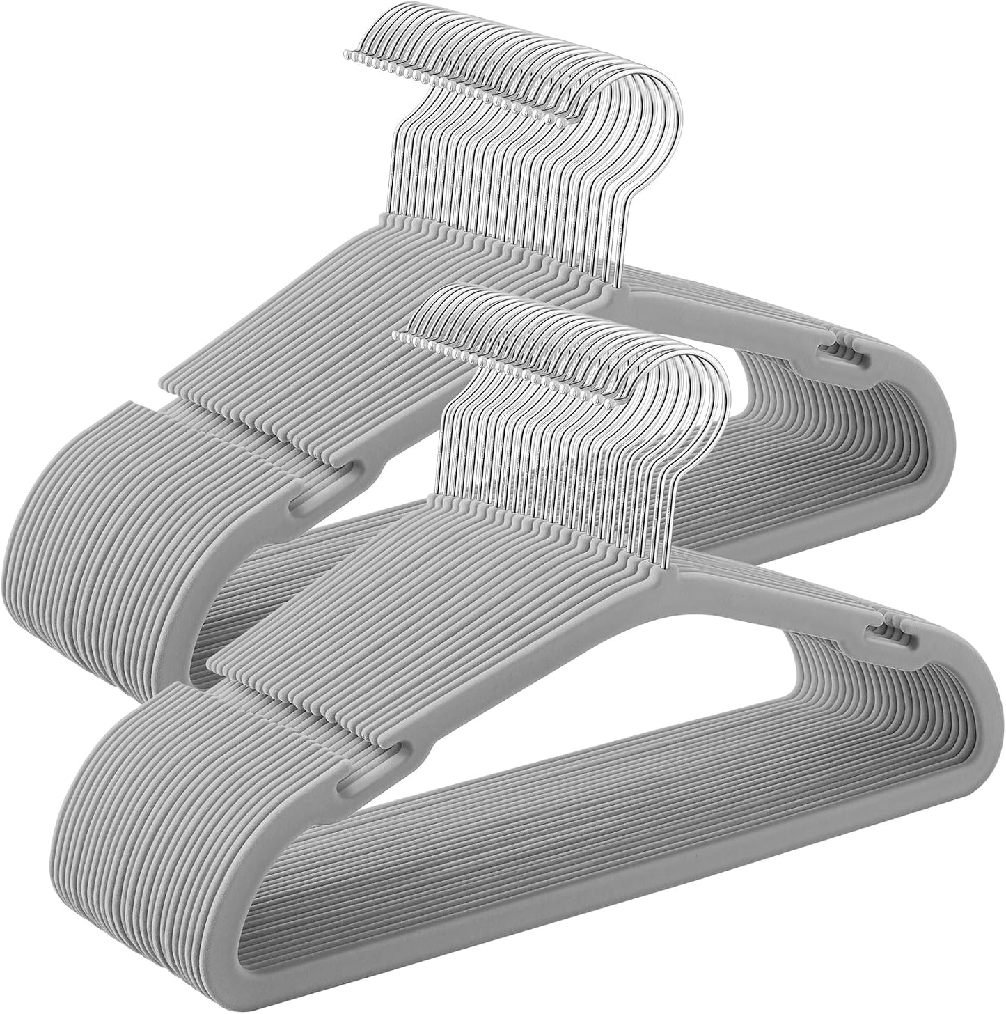 Perchas para bebé 50 pzas 14x8" antideslizantes gris
