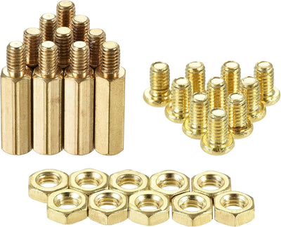 Espaciador hexagonal latón 0.709in macho-hembra 20 pcs PCB