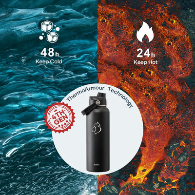 Botella agua aislada 40oz con cubo hielo 7L para fiestas