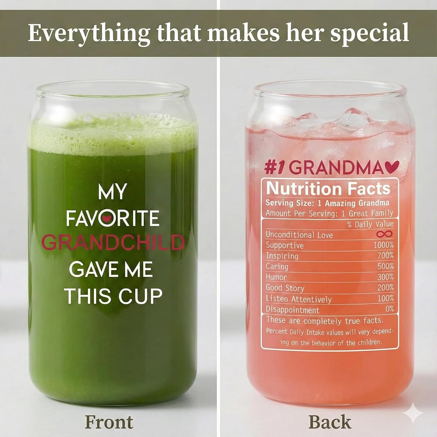 Vaso café helado 16oz regalo broma para abuela