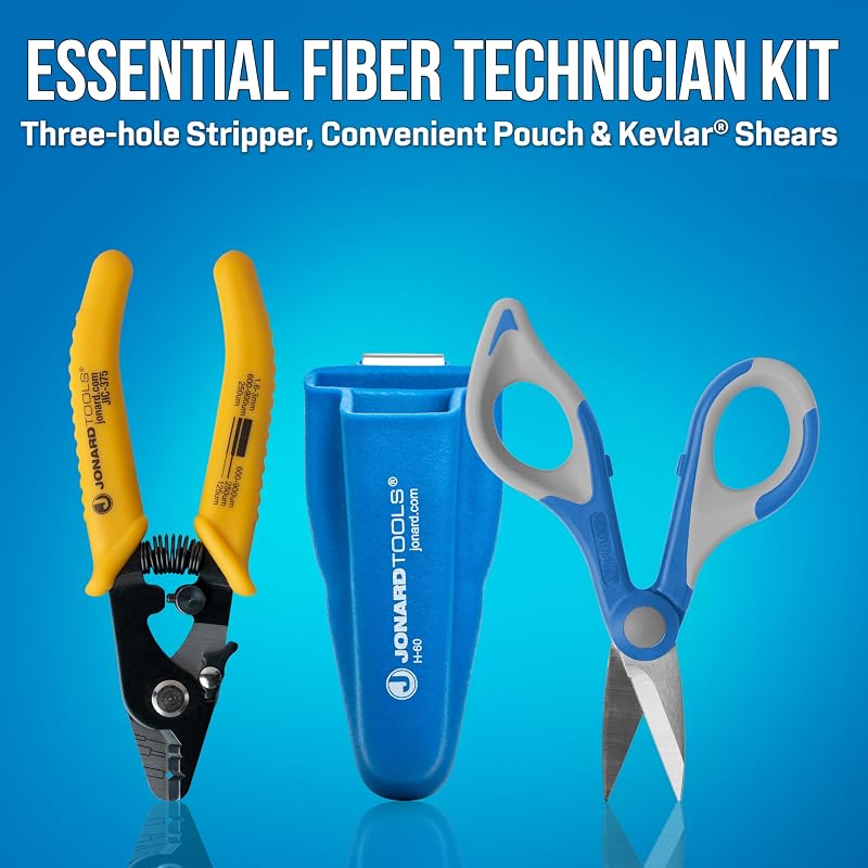 Kit fibra óptica con cortador Kevlar