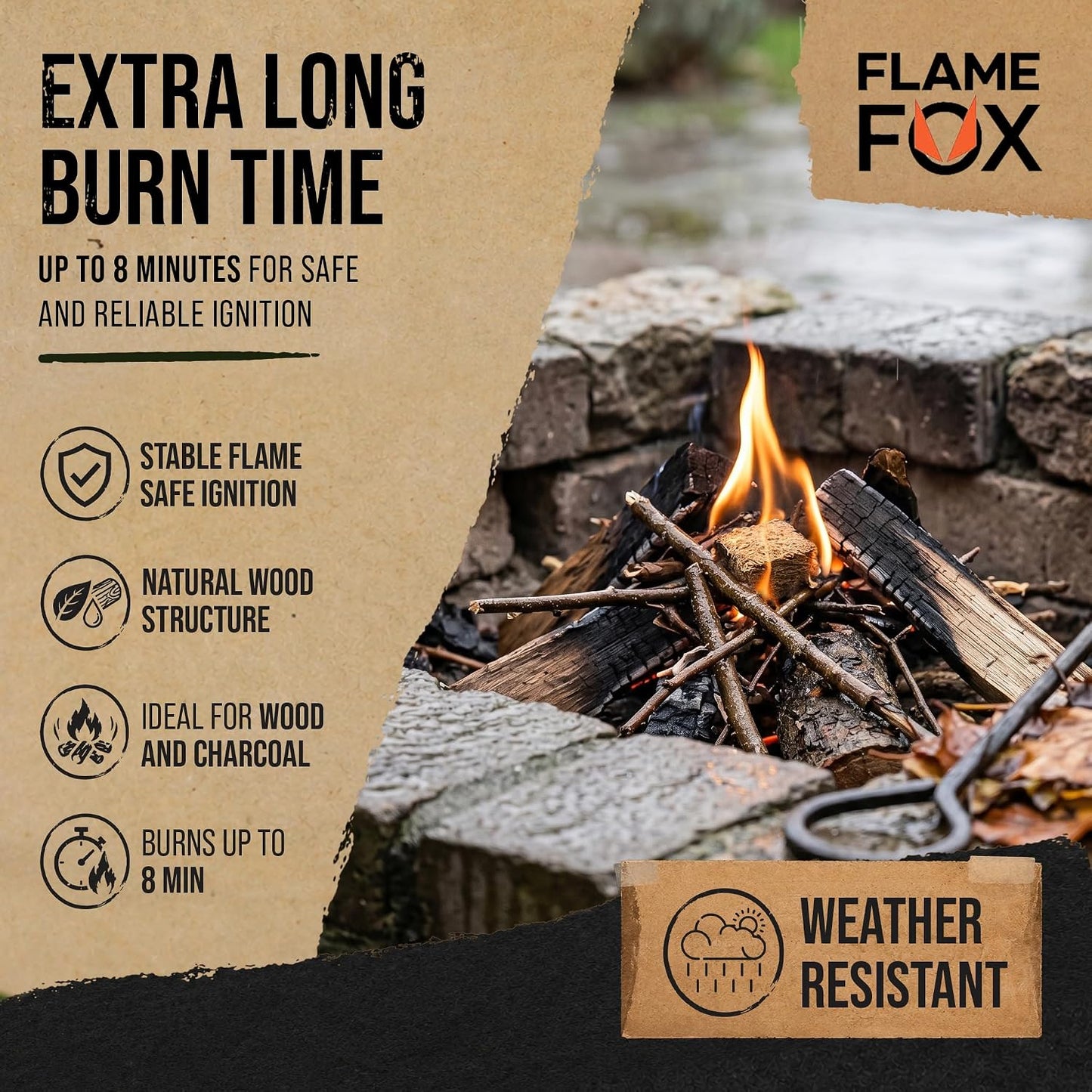 Cubos encendido rápido 96uds para fogata chimenea