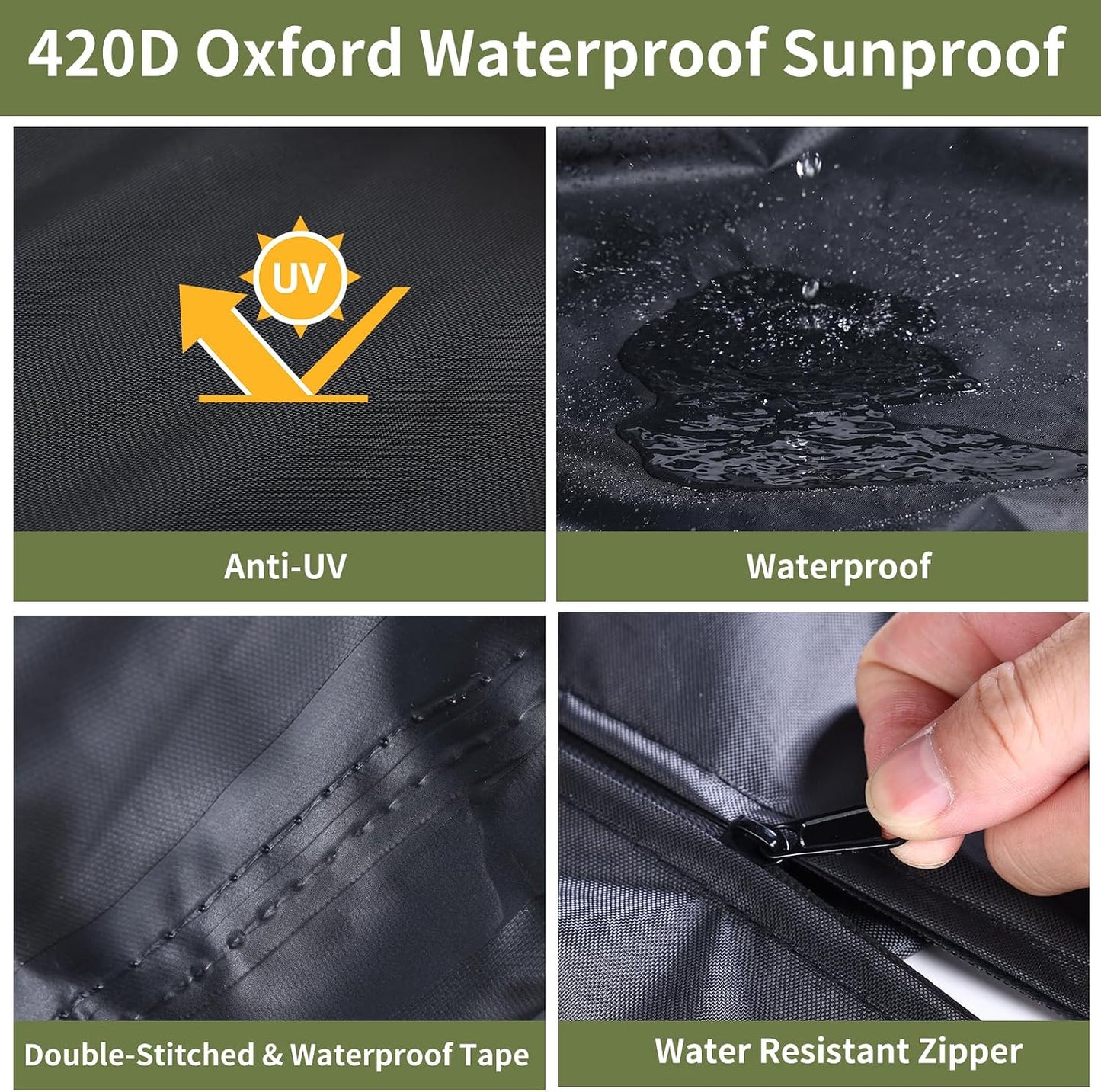 Fundas neumáticos Oxford 420D impermeables con cremallera