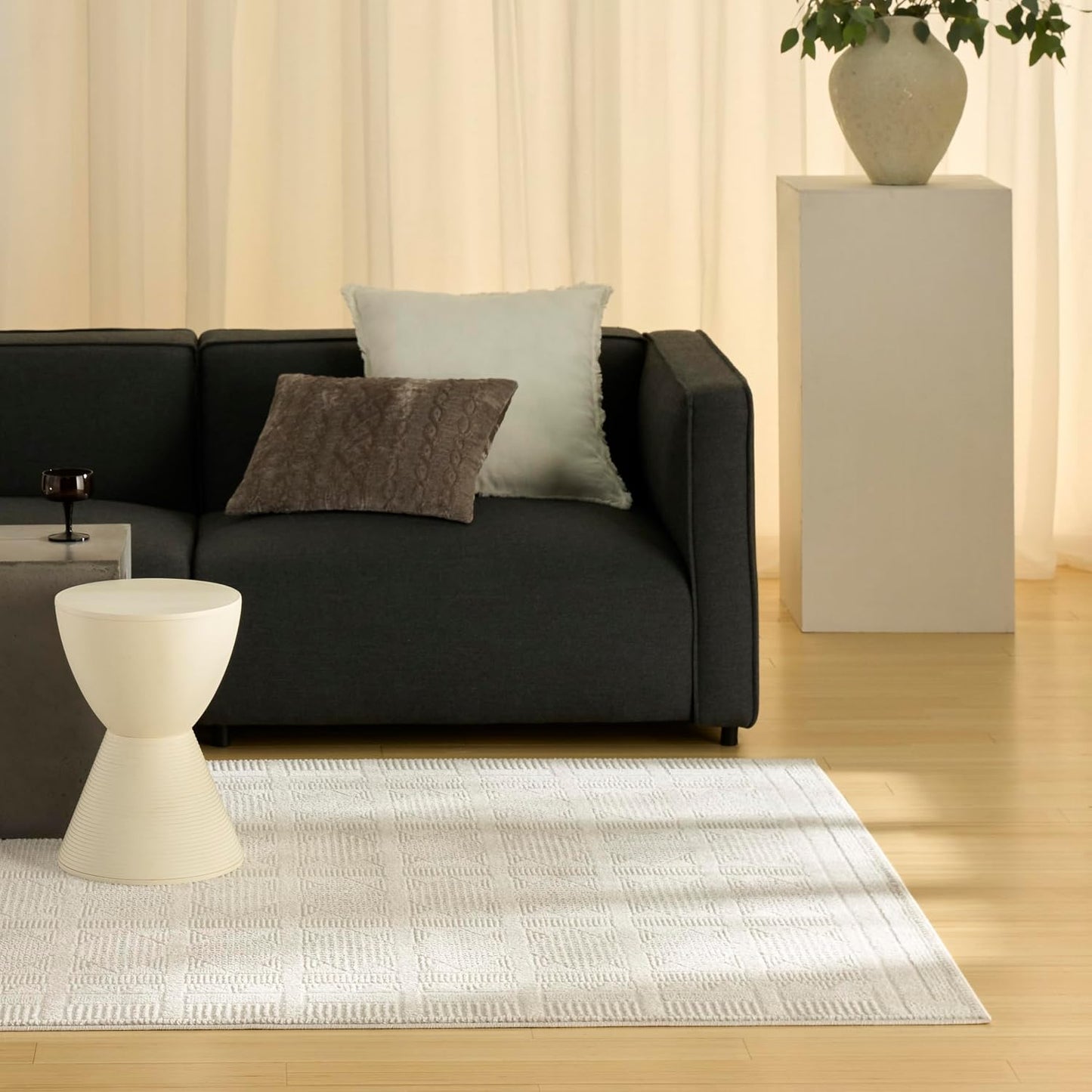 Alfombra nórdica 5x7ft fácil de limpiar dormitorio sala
