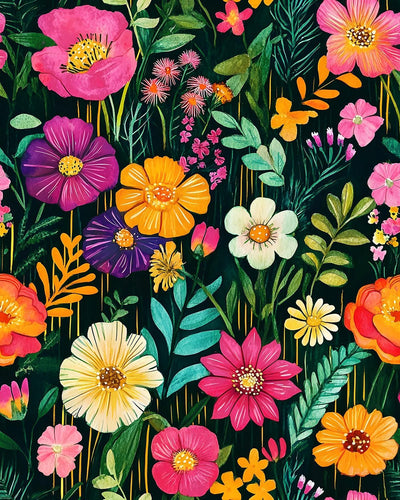 Papel tapiz floral adhesivo verde baño 17.5x393.5