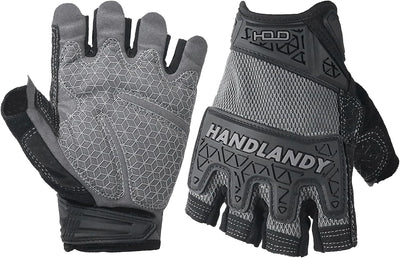 Guantes sin dedos para conductores camiones gris