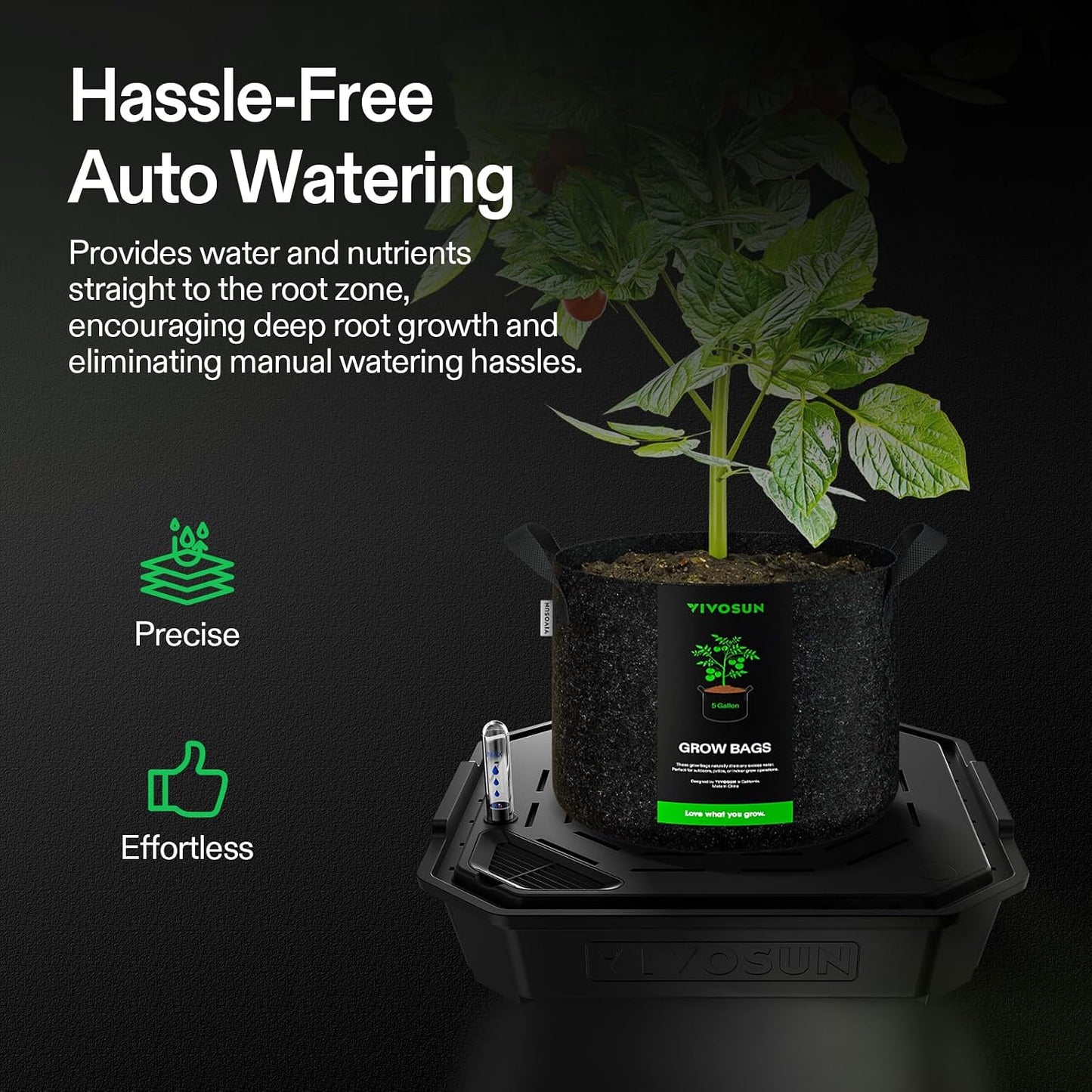 Paquete 4 Macetas FlexFeed con riego automático y medidor