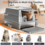 Caja arena acero inox 152l 3 capas filtro carbón para gatos