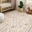 Alfombra 9x12ft estampado floral beige antiderrap