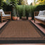 Alfombra exterior 6x9pies impermeable marrón