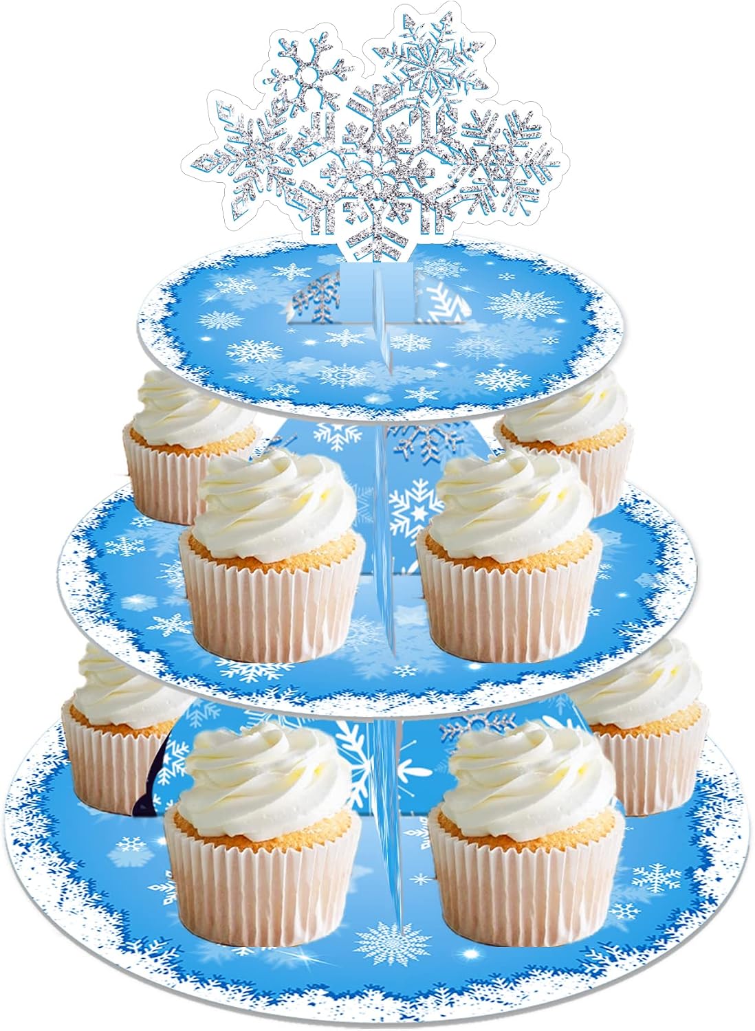 Torre de tarta 3 niveles para fiestas de invierno
