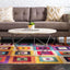 Alfombra geométrica moderna 7x10ft multicolor