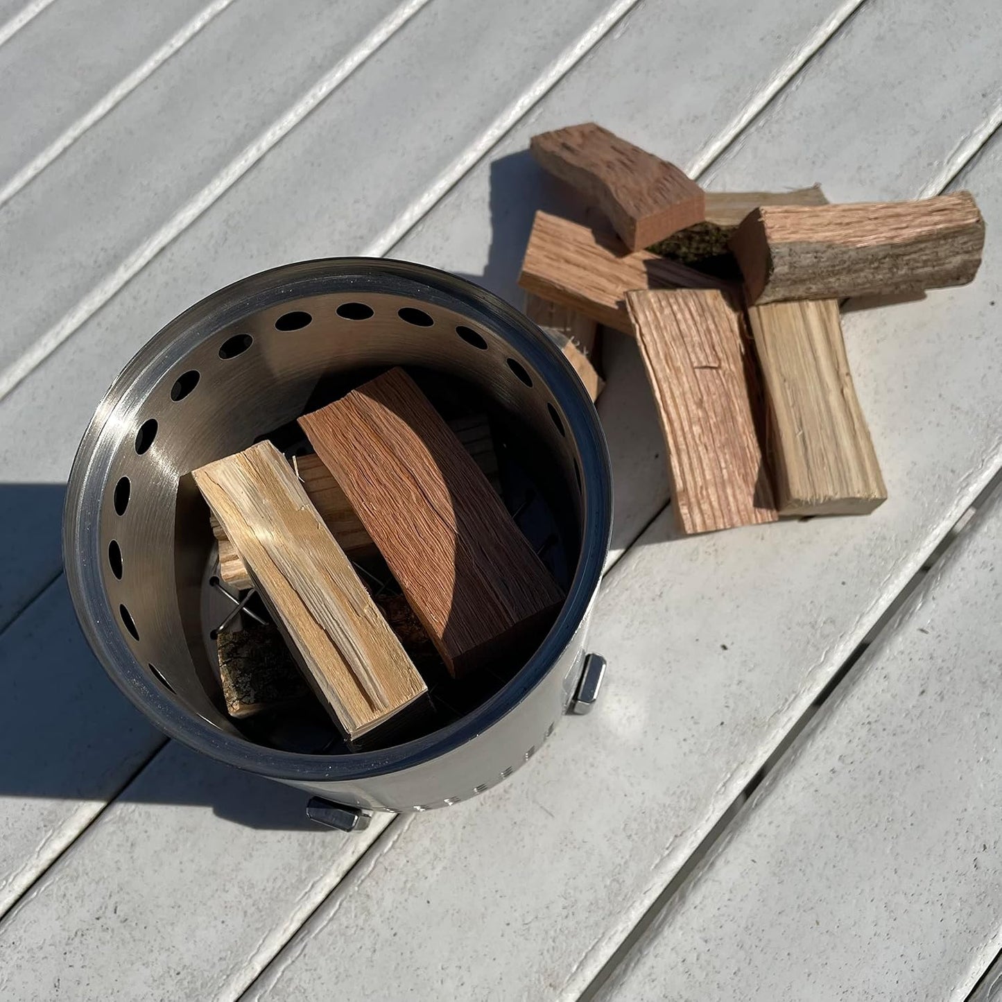 Mini leña curada 3.5-5.5 pulg comp Mesa Stove