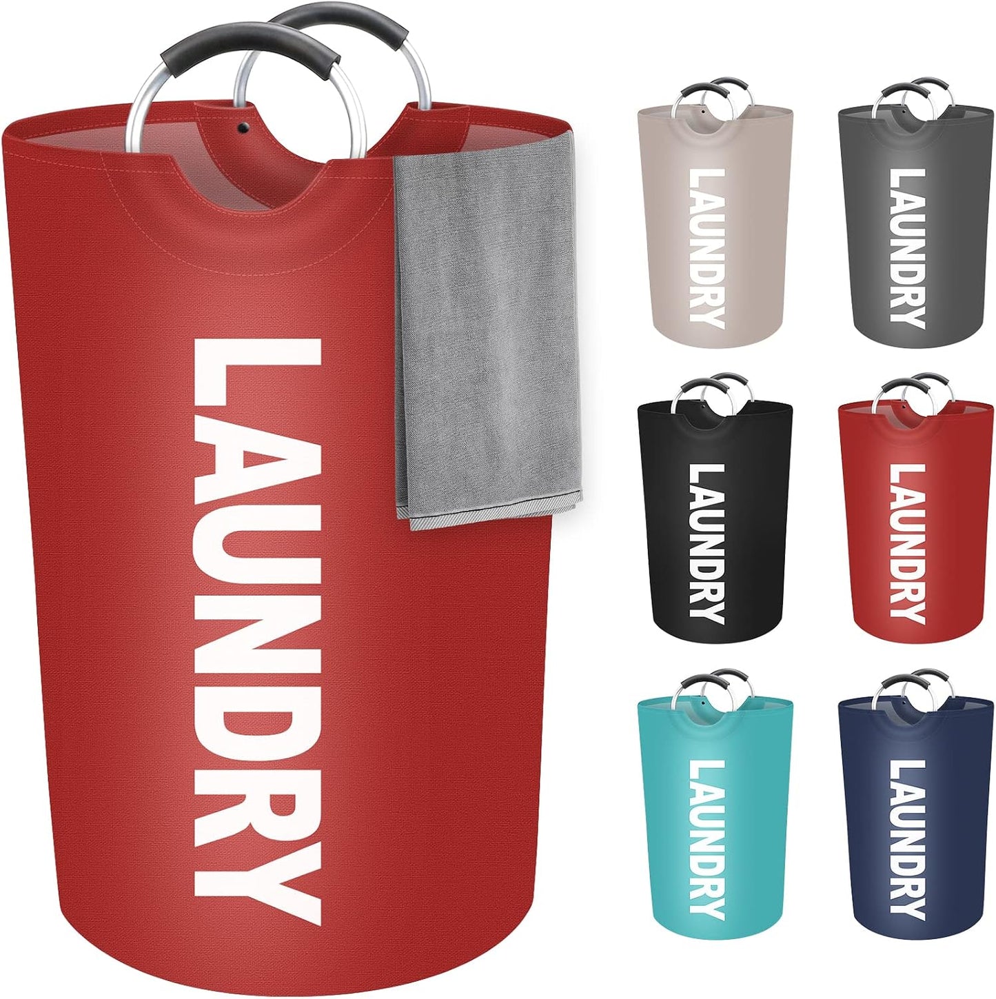 Cesta lavandería 115l plegable con asas aluminio espuma