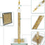 Soporte toallas papel dorado antiderrap con ventosas