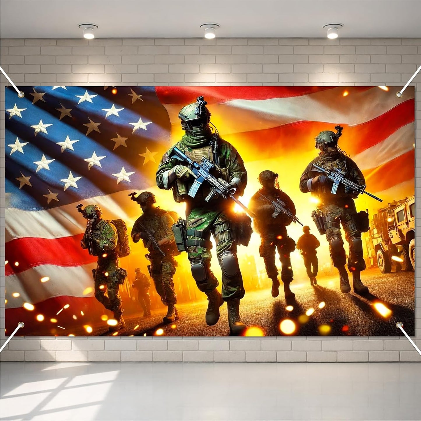 Cartel Día de la Independencia 71x43pulg decoración patriótica