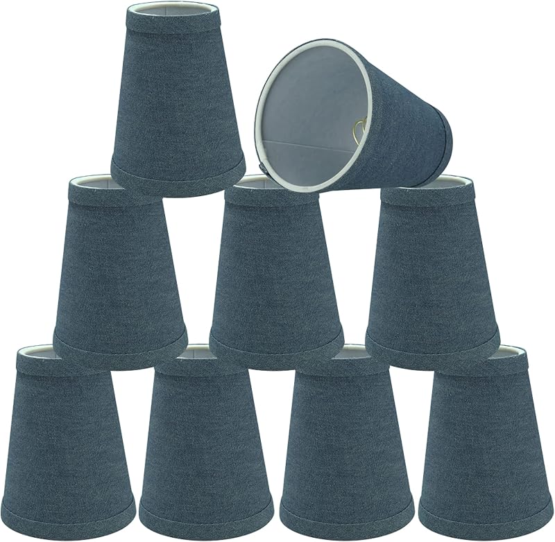 Set 9 lámparas araña forma imperio azul lavado 4pulg