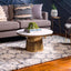 Alfombra área enrejado 2x2 3x1 rectangular beige gris